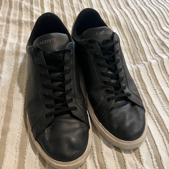 Lacoste Mens Shoes Size 12 Black Sneakers - Picture 6 of 10